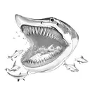 just shark jaw tattoo design idea