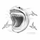 just shark jaw tattoo design idea