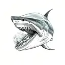 just shark jaw tattoo design idea
