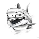 shark jaw tattoo design idea