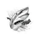 shark jaw tattoo design idea