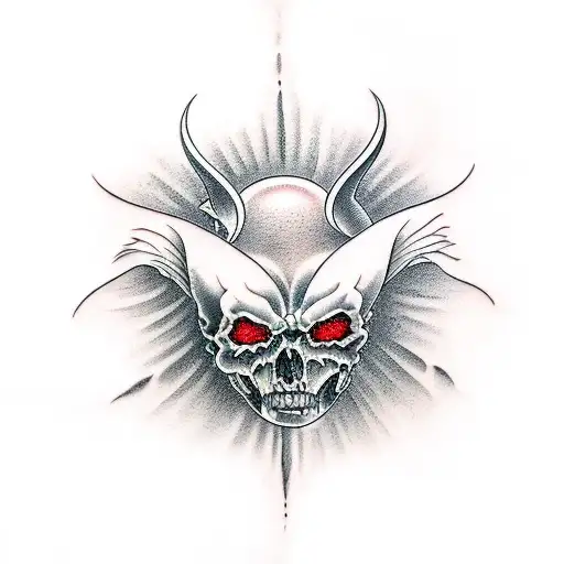 Heaven and hell tattoo design idea