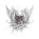 Heaven and hell tattoo design idea