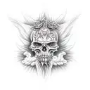 Heaven and hell tattoo design idea