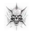 Heaven and hell tattoo design idea