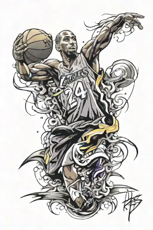 kobe bryant black mamba tattoo design idea