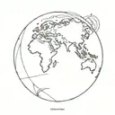 globe tattoo design idea