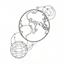 globe tattoo design idea