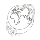 globe tattoo design idea
