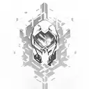 A CS:GO character holding a book instead of a weapon tattoo design idea