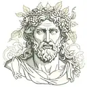 Dionysus Greek god tattoo design idea