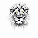 Lion with an Axe  tattoo design idea