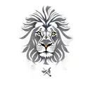 Lion with an Axe  tattoo design idea