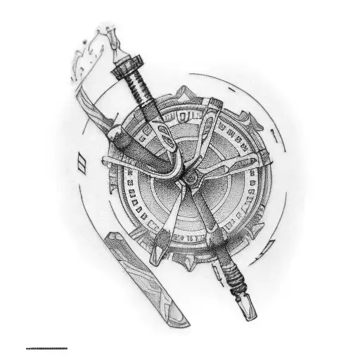 sleeve tattoo with triathlon IM hawaii, engineer, strengh, sculls, centurion tattoo design idea