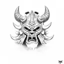 oni mask Warhammer 40k tattoo design idea