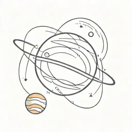 jupiter and starts tattoo design idea