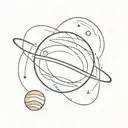 jupiter and starts tattoo design idea