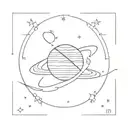 jupiter and starts tattoo design idea