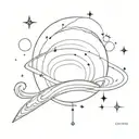 jupiter and starts tattoo design idea