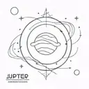 jupiter and starts tattoo design idea
