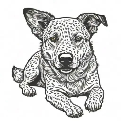 Australian cattle dog tattoo design idea