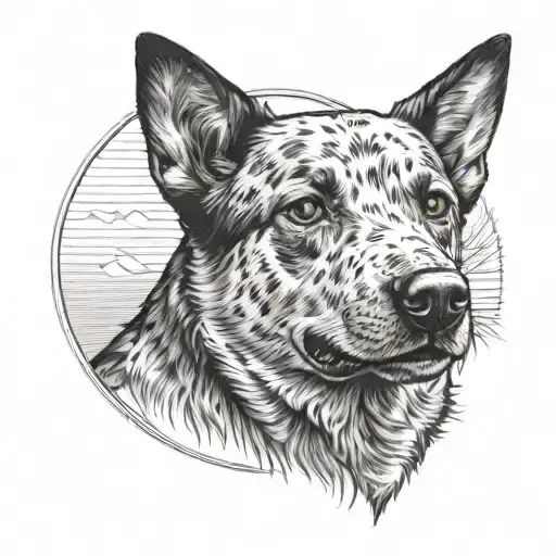 Australian cattle dog tattoo design idea