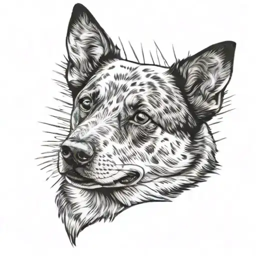 Australian cattle dog tattoo design idea