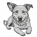 Australian cattle dog tattoo design idea