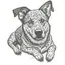 Australian cattle dog tattoo design idea