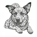Australian cattle dog tattoo design idea