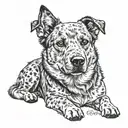 Australian cattle dog tattoo design idea