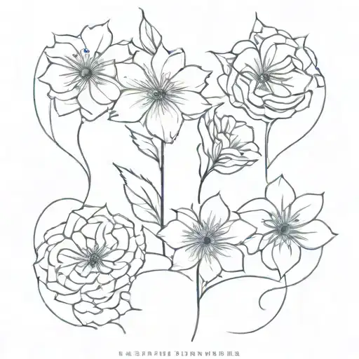 godspeed with flowers   tattoo design idea