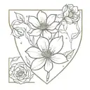 godspeed with flowers   tattoo design idea