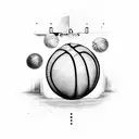 basketball and brotherhood tattoo design idea