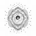 A dotwork tattoo of paramore lyrics intertwined with a running track tattoo design idea