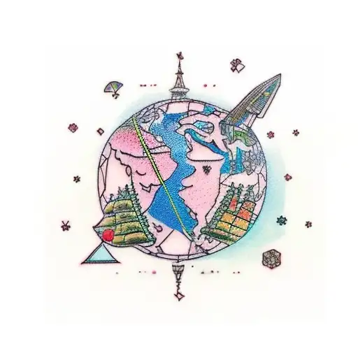 Small Tattoo. wanderlust, feminine, explorer, world, culture, anthropology, travel, girly, cute tattoo design idea
