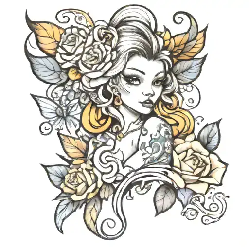 in honor of my daughter "Gianna" who was born on October 28, 2023 tattoo design idea
