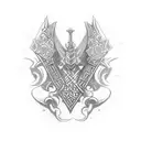 knight tattoo design idea