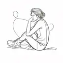 overthinker person tattoo design idea