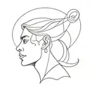 overthinker person tattoo design idea