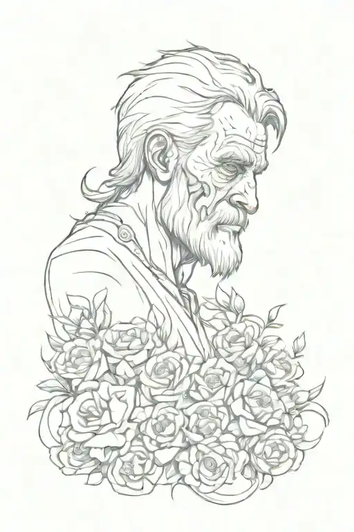 Father's death date tattoo design idea