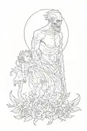 Father's death date tattoo design idea