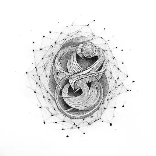 coeur recousu avec une ligne de vie semi droite  tattoo design idea