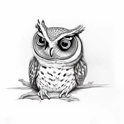 Illustrate an owl and a frog in a steampunk theme tattoo design idea