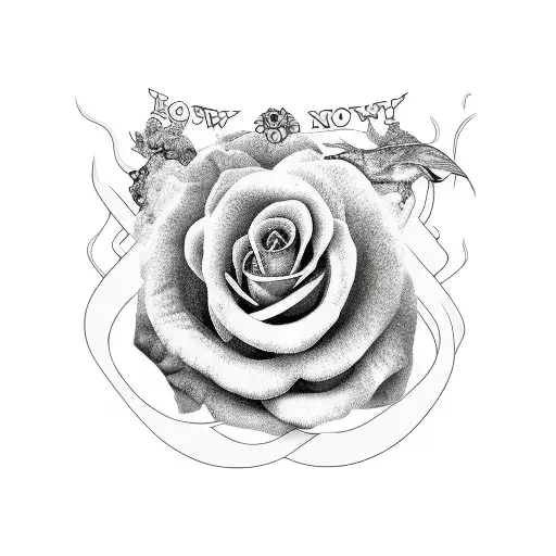 roseary with aquarius  tattoo design idea