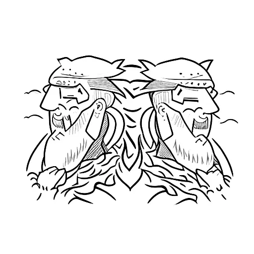 Two brothers who, although they are far away, are always in each other's thoughts and are struggling to get ahead. tattoo design idea