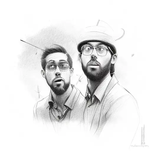 Two brothers who, although they are far away, are always in each other's thoughts and are struggling to get ahead. tattoo design idea