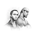 Two brothers who, although they are far away, are always in each other's thoughts and are struggling to get ahead. tattoo design idea