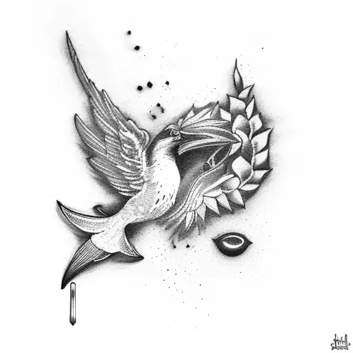 A black and grey tattoo of a quill pen writing the quote 'A mistake admitted is half forgiven' tattoo design idea