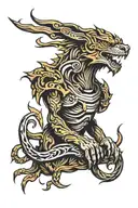 woodcut tattoo design idea